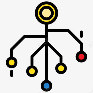 AI免抠网络ai8线性颜色图标图标