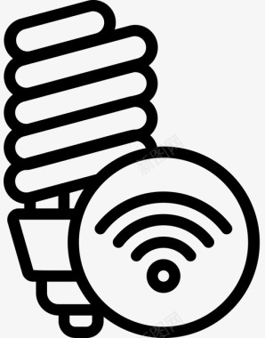 电灯泡电灯泡domotics32线性图标图标