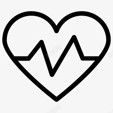 心跳线图心跳心脏心电图图标图标