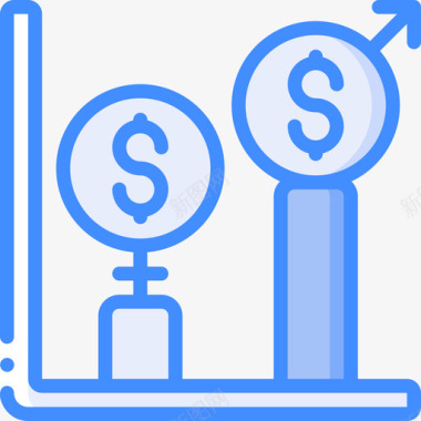 性别工资差距女权主义22蓝色图标图标