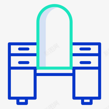 梳妆台美容spa10轮廓颜色图标图标
