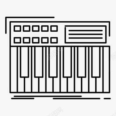 键盘矢量synth键盘midi图标图标