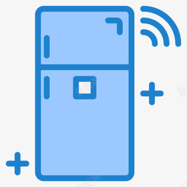 科技蓝色背景冰箱智能科技17蓝色图标图标
