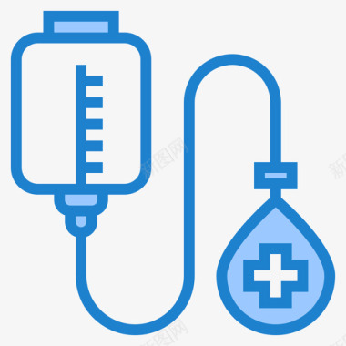 蓝色喷壶献血医学180蓝色图标图标