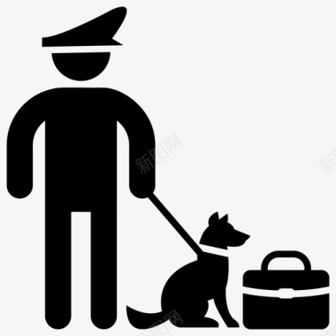 警犬教练警犬训练服从训练图标图标