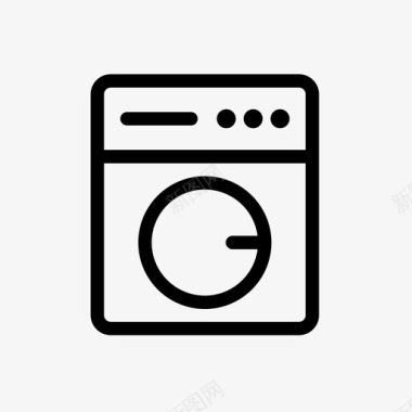 大容量洗衣机洗衣机家用电器轻边款式图标图标