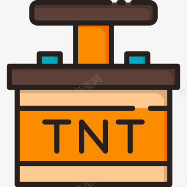 Tnt金矿7线性颜色图标图标