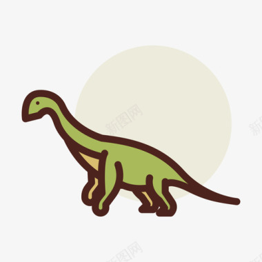 双龙龙目恐龙9线形颜色图标图标