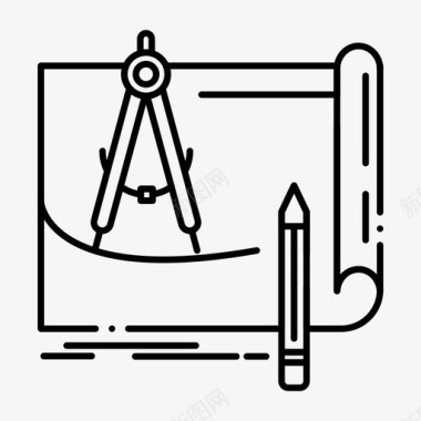 月表格蓝图建筑纸张图标图标