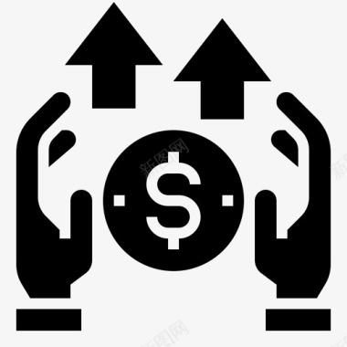 个人财富金融技术2字形图标图标