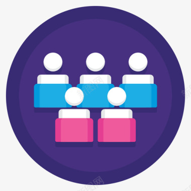 观众马戏团86平面圆形图标图标