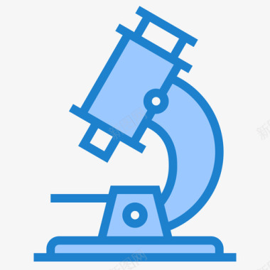 显微镜医用180蓝色图标图标