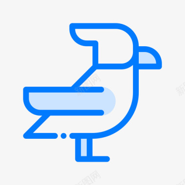 鹦鹉小鸟4蓝色图标图标