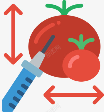 食品图标转基因食品遗传学和生物工程8扁平图标图标