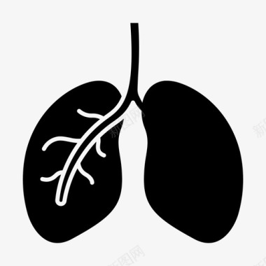 医疗保健和医学肺呼吸检查图标图标