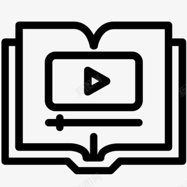 书籍视频在线学习培训图标图标