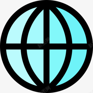 全球网格互联网技术26线性颜色图标图标