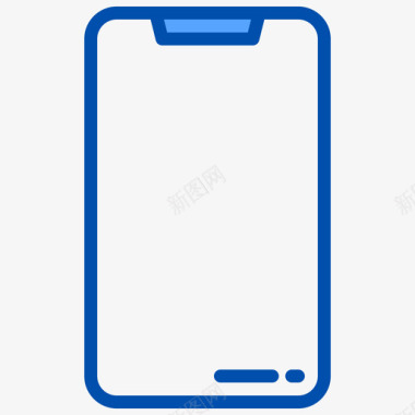 蓝色手机智能手机设备9蓝色图标图标