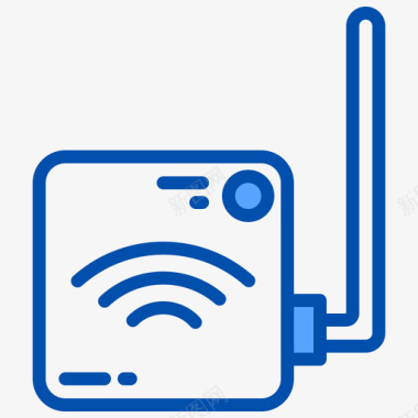 趣生活Wifi路由器智能生活3蓝色图标图标