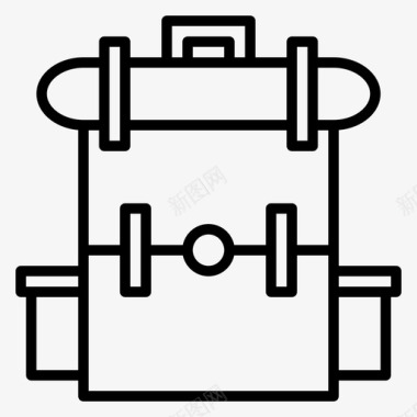 户外行李背包背包探险行李图标图标
