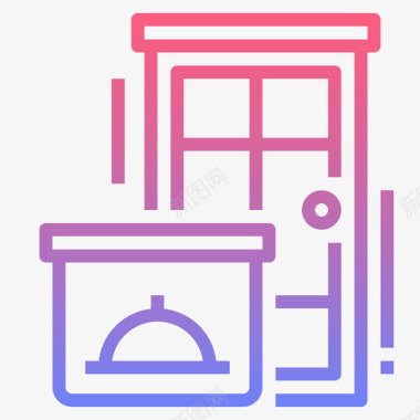 送餐102号餐厅直线坡度图标图标