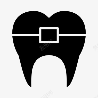 牙齿牙刷健康图标图标