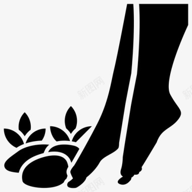 足部护理芳香疗法美容治疗图标图标
