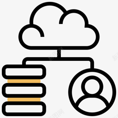 云服务大数据51黄影图标图标