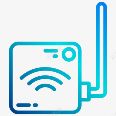 Wifi路由器智能生活1线性渐变图标图标