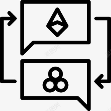 超值兑换货币兑换加密和货币6线性图标图标