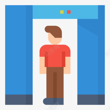 高层公寓129号机场安检门公寓图标图标