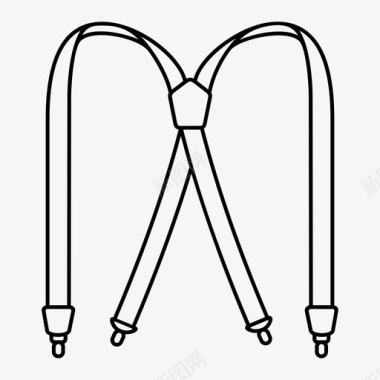 男式弹力吊带裤可调夹子图标图标