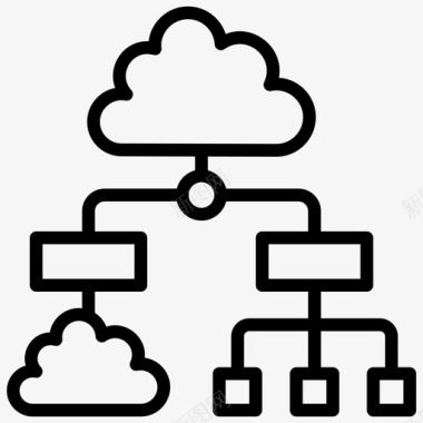 向量杯云计算云数据云托管图标图标