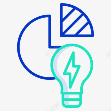 分析矢量图分析能量52轮廓颜色图标图标