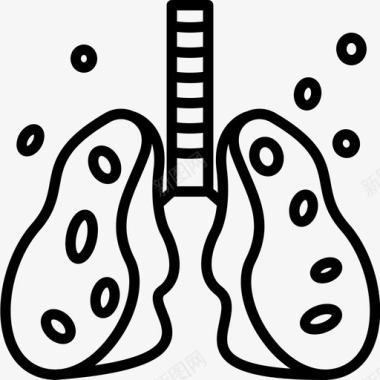 肺癌污染健康疾病图标图标