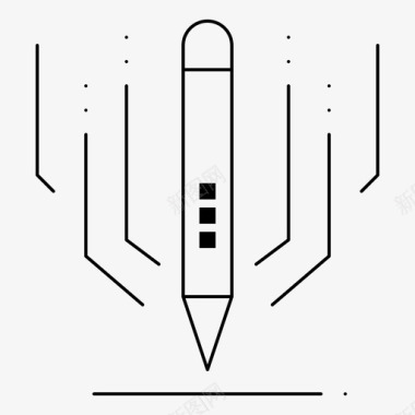 铅笔数字艺术数字艺术图标图标