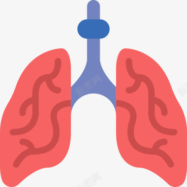肺医用188扁平图标图标
