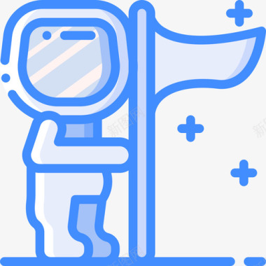 宇航员蓝色图标图标