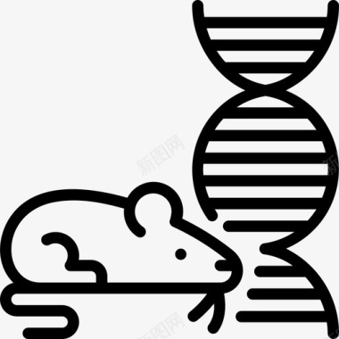 生物人体小鼠遗传学和生物工程7线性图标图标