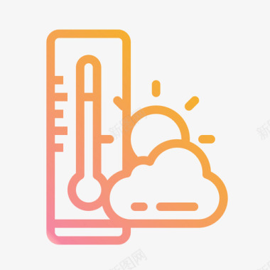 秋季出游温度计秋季76梯度图标图标