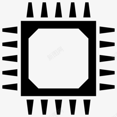 电路微处理器电路板计算机处理器图标图标