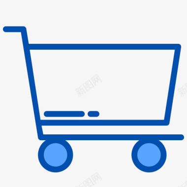 卡通购物元素购物车杂项元素6蓝色图标图标