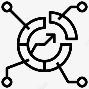 金融加息市场细分行为商业图标图标