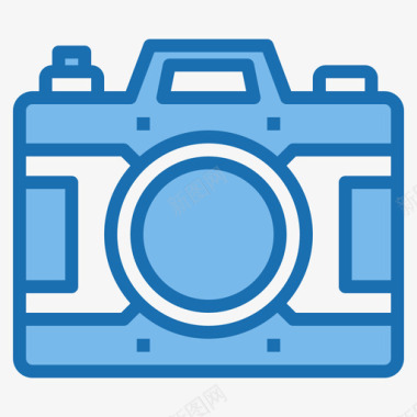索尼单反相机单反相机摄影113蓝色图标图标