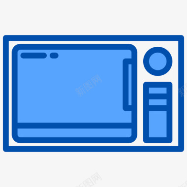 微波炉微波炉电器9蓝色图标图标