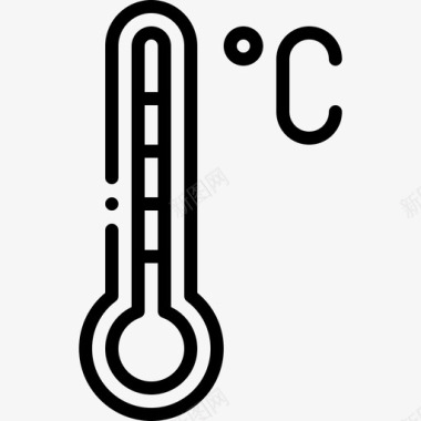 水银温度计温度计天气237线性图标图标