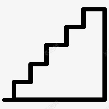 楼梯间自动扶梯楼梯井图标图标