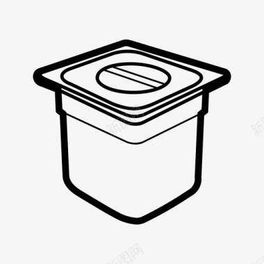 金属容器厨房图标图标