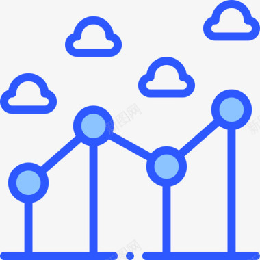 上升折线图折线图天气241蓝色图标图标