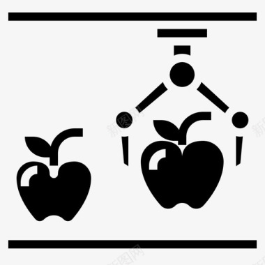 64g机器人手臂智能农场64实心图标图标
